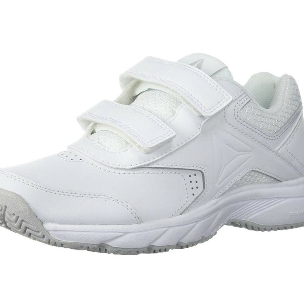 REEBOK Work N Cushion 3.0 White Gray Walking Strap Sneaker Adult Women's Size 10